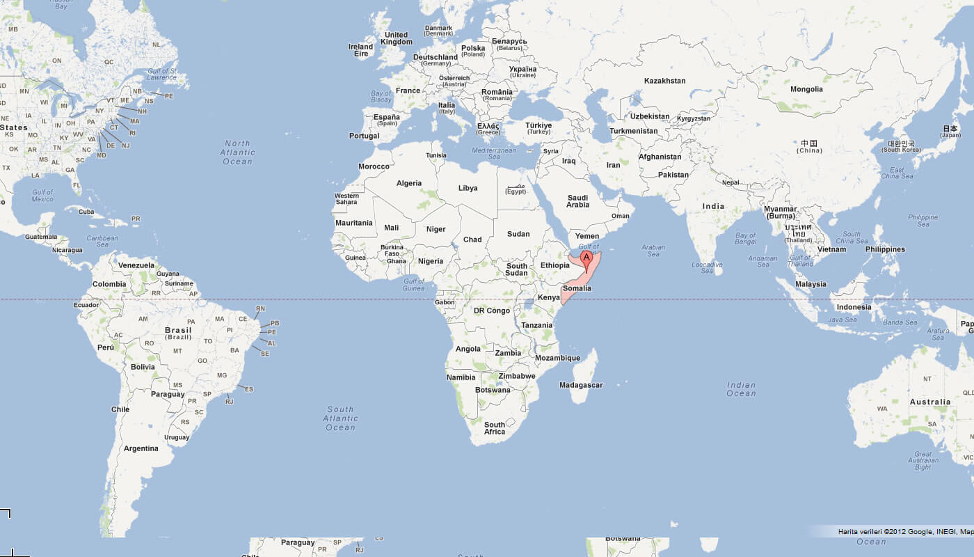 map of Somalia world